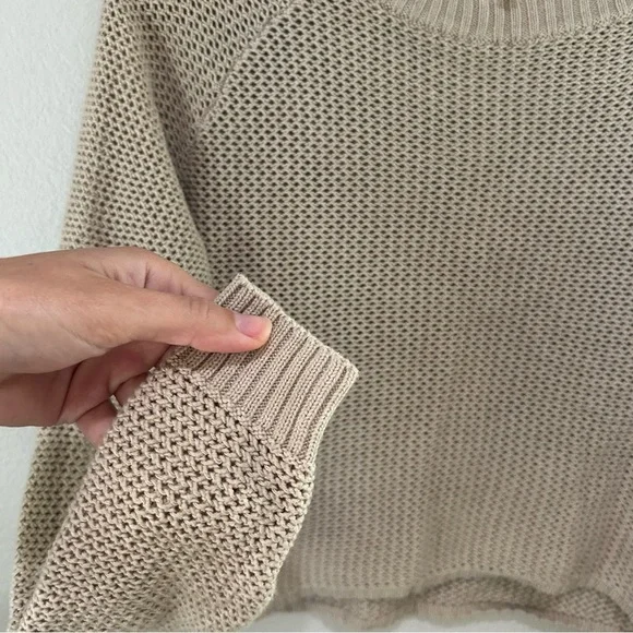 Urban outfitters Silence + Noise tan open knit sweater - Picture 5 of 8